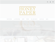 Tablet Screenshot of honey-paper.com